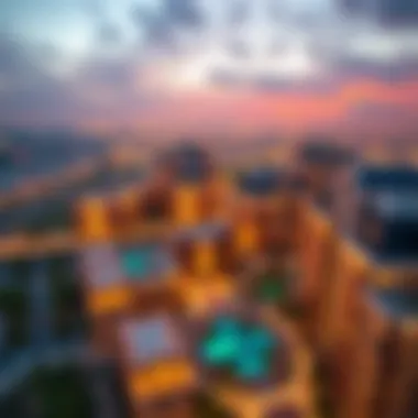 Luxurious Aerial View of Damac Properties Aerial view of luxurious Damac Properties in Dubai