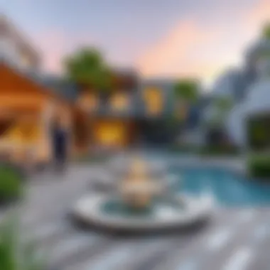 Amenities That Enhance Living in Discovery Gardens Modern amenities available in Discovery Gardens, including shops and recreational areas