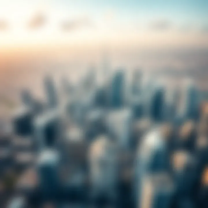 Aerial view of Dubai's skyline showcasing modern architecture