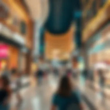 High-end shopping district bustling with activity