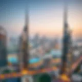 A panoramic view of Dubai's skyline showcasing luxury real estate developments