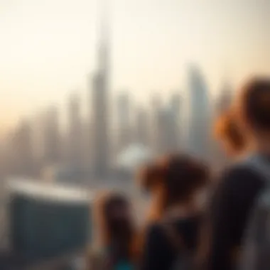 Iconic Dubai Skyline Dubai skyline showcasing iconic architecture