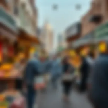 Cultural Richness of Dubai Vibrant market scene in Dubai reflecting local culture