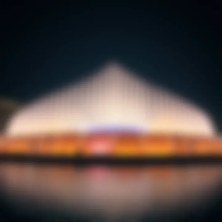 The enchanting sights of the Dubai Fountain show under the stars