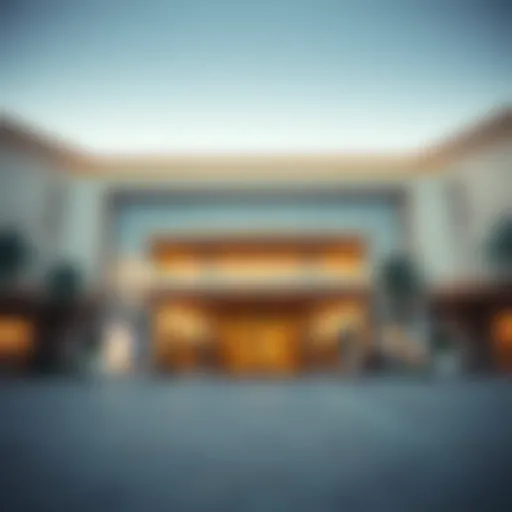 Luxurious Outlet Mall Exterior Luxurious outlet mall exterior showcasing modern architecture