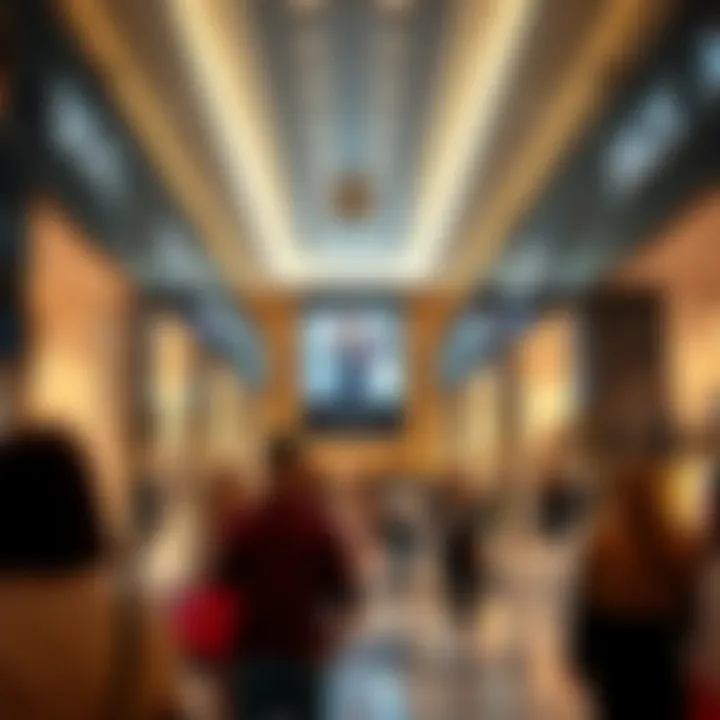 High-End Fashion Shopping Experience Shoppers browsing through high-end fashion brands at an outlet