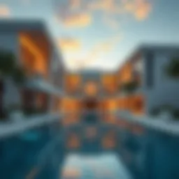 Luxurious sports residence in Dubai showcasing modern architecture