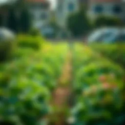 Lush greenery of a farm garden in Emaar community