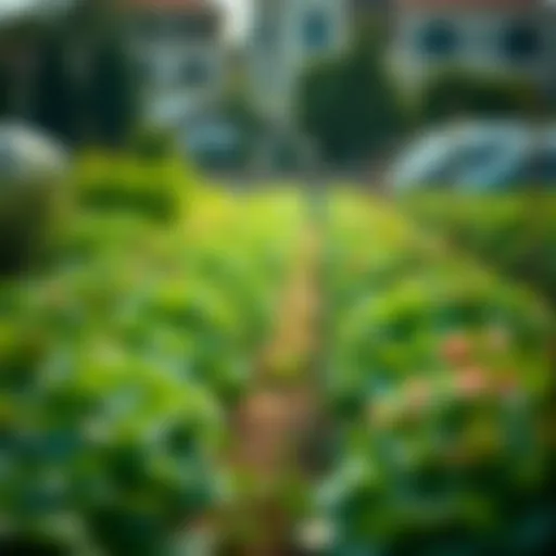 Lush greenery of a farm garden in Emaar community