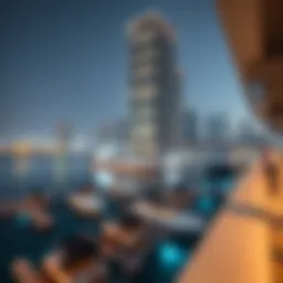 Stunning view of Habtoor Tower Marina showcasing its unique architectural design