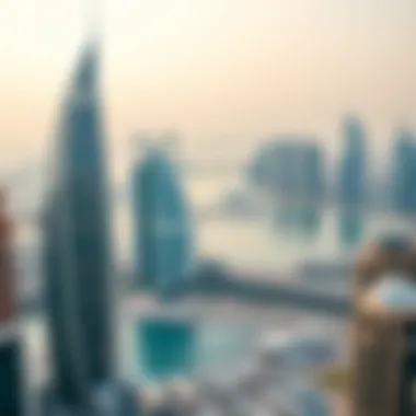 Prime Location in Dubai Marina Panoramic view of Dubai Marina highlighting Habtoor Tower's prime location