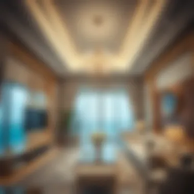 Interior design elements of residential units in حديقة الفي