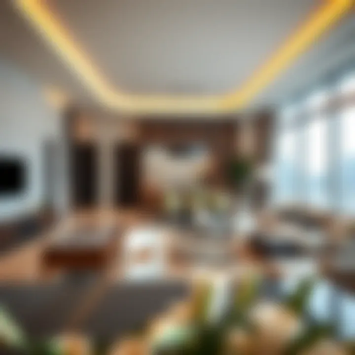 Modern living space inside Hamilton Residency