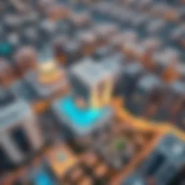 Prime Locations in Dubai Aerial view of a prime location in Dubai's real estate market