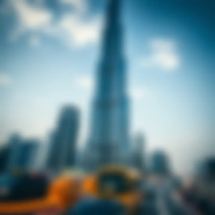 Burj Khalifa towering over the city skyline