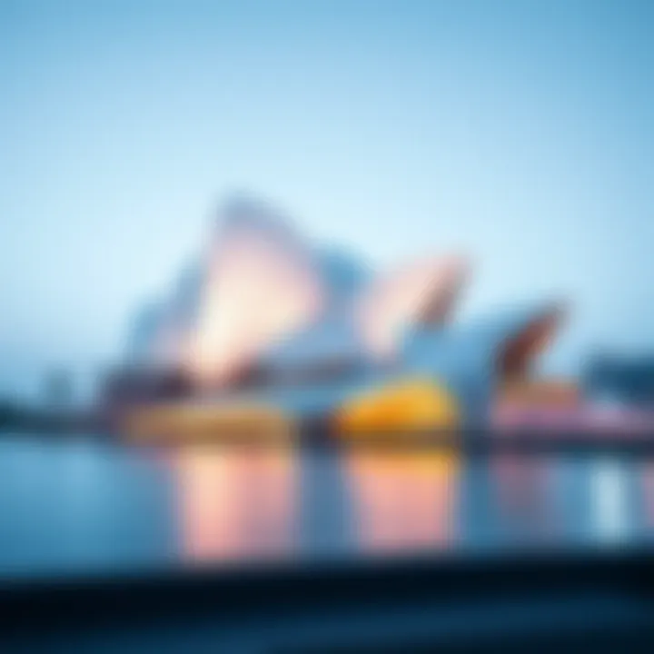 The unique design of the Dubai Opera House