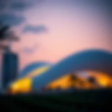 The futuristic silhouette of the Museum of the Future