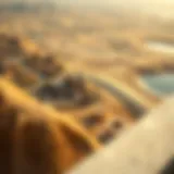 Aerial view of Jazeerat Al Hamra showcasing its unique landscape