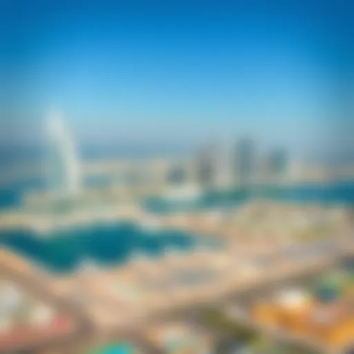 A panoramic view of Jebel Ali showcasing its modern skyline and bustling port.