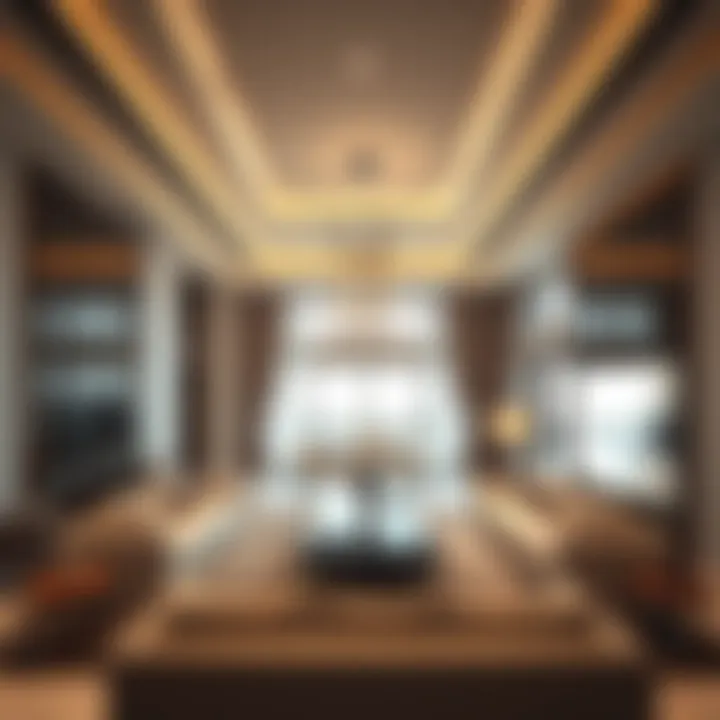 Luxurious Villa Interior in Jumeirah 1 Luxurious interior of a modern villa in Jumeirah 1 emphasizing high-end living.