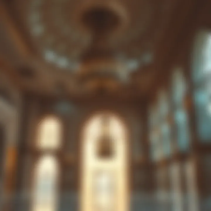 Interior design elements of Jumeirah Mosque