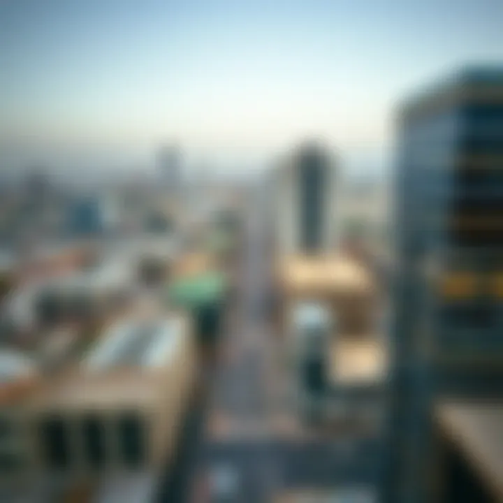 Aerial view of the Karama area highlighting its strategic location