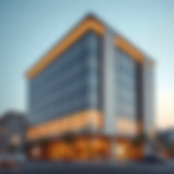 Exterior view of the Karama New Building showcasing modern architecture