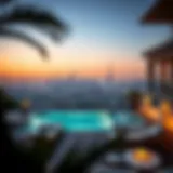 A Luxurious Villa Overlooking Dubai's Skyline Stunning view of a luxurious villa in Dubai's skyline