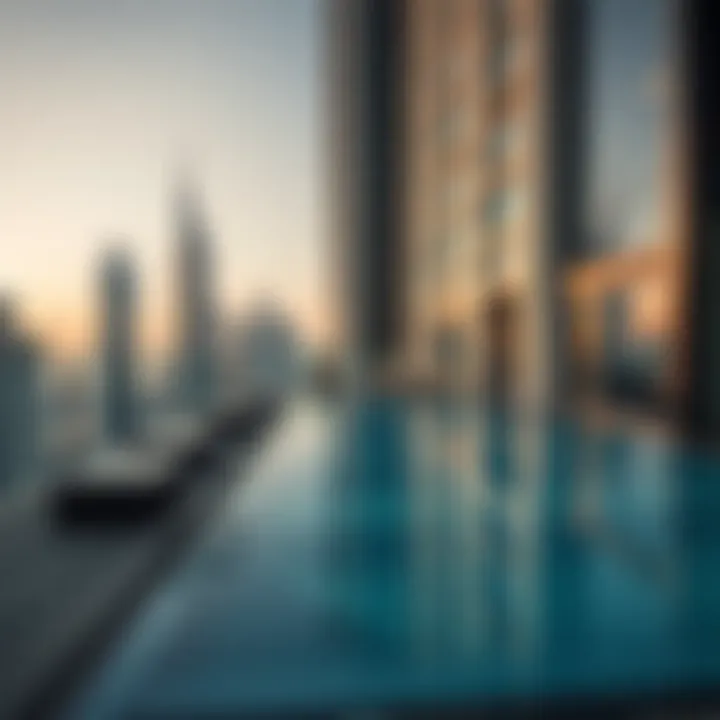 Luxurious amenities including a rooftop pool