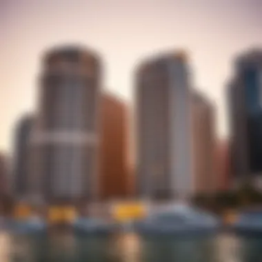 Architectural elegance of Dubai Marina buildings