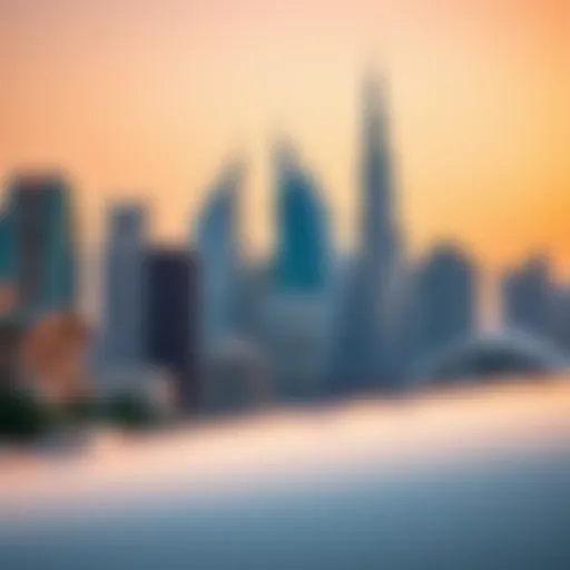 Stunning view of Dubai skyline showcasing luxury high-rise buildings