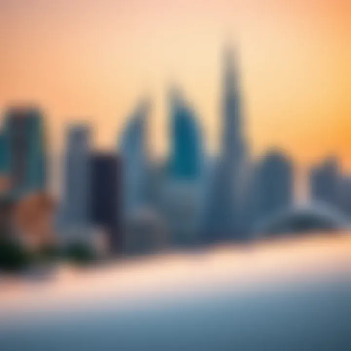 Stunning view of Dubai skyline showcasing luxury high-rise buildings