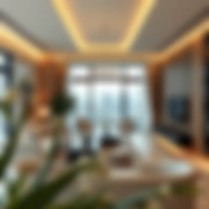 Interior of a luxury apartment highlighting modern design