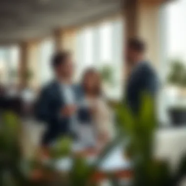 Market Insights: Real Estate Agents in Action Real estate agents discussing market trends in an office setting