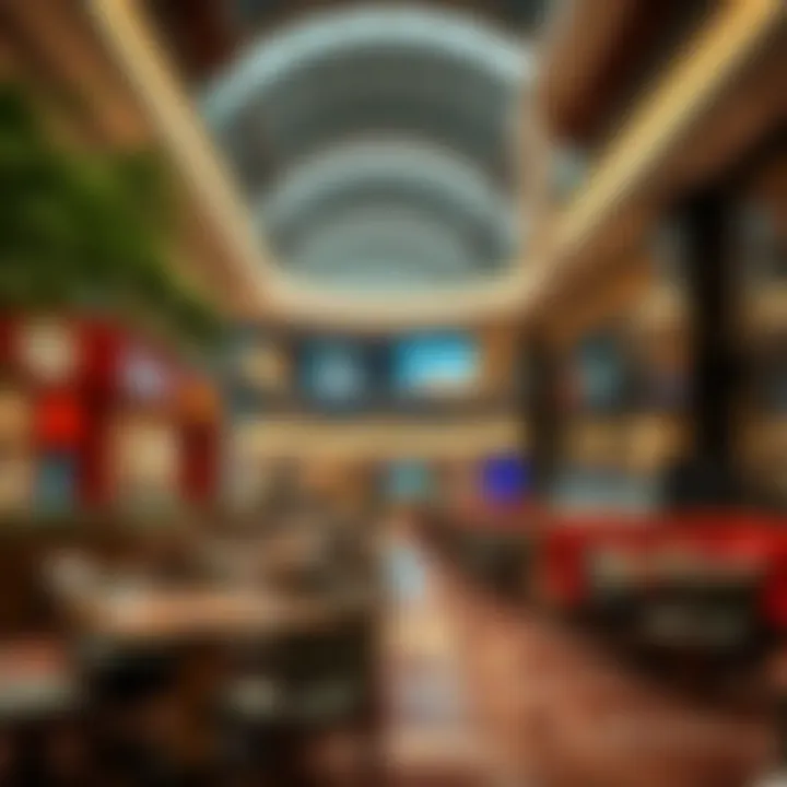 Diverse Culinary Offerings at Mazyad Mall An elegant dining area highlighting diverse culinary offerings