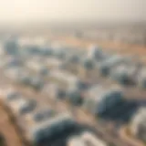 Aerial Perspective of Mussafah 21's Urban Development Aerial view of Mussafah 21 showcasing modern architecture and urban landscape