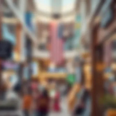 Vibrant shopping area inside اويسس مول filled with diverse stores