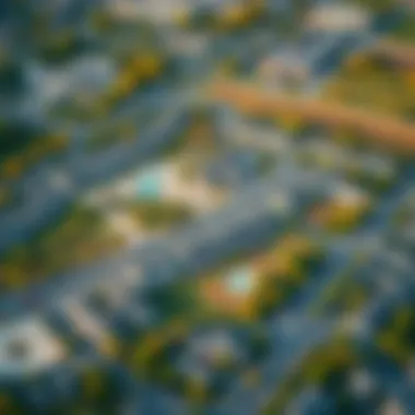 Community Layout of Park Heights An aerial shot of Park Heights highlighting the community layout and amenities