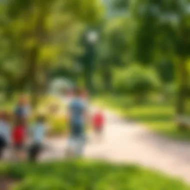 Outdoor Activities in Park Heights A vibrant park area in Park Heights featuring families enjoying outdoor activities