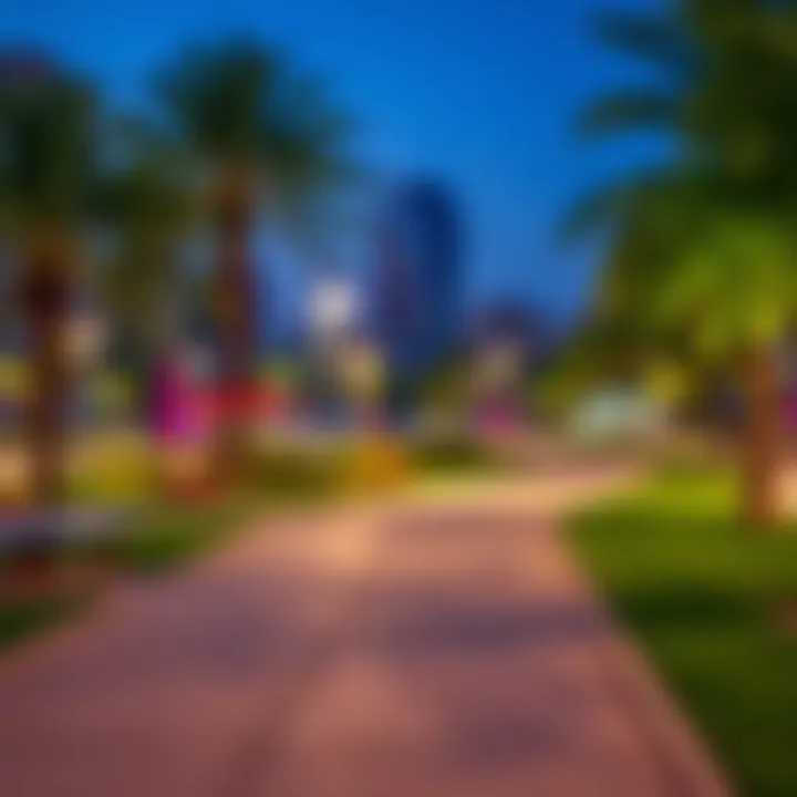Green community parks and recreational areas in Park Heights Square