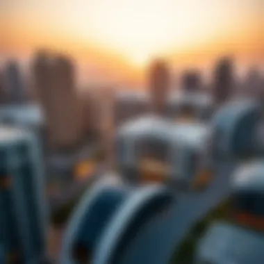 Aerial view of Dubai's prime real estate locations