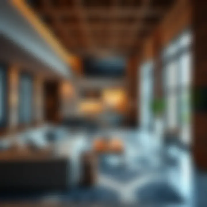 Shared Amenities in a Co-Living Unit Stylish interior of a co-living unit highlighting shared amenities