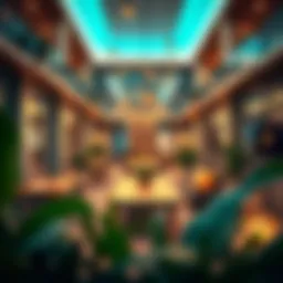 A vibrant co-living space in Dubai with modern design and communal areas