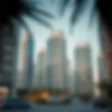 Luxurious high-rise apartment buildings in Dubai