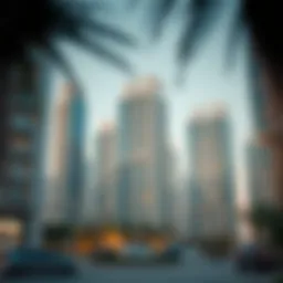 Luxurious high-rise apartment buildings in Dubai