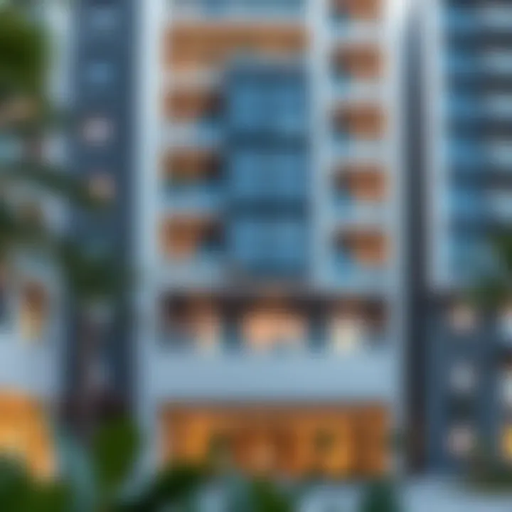 Modern Apartment Facade in Barsha Modern apartment facade in Barsha