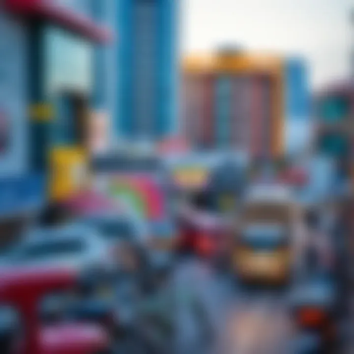 Vibrant Neighborhood View of Barsha Vibrant neighborhood view of Barsha