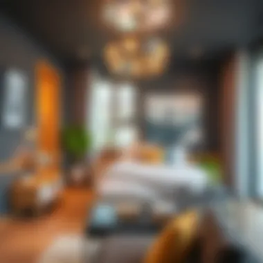 Modern Decor in Room Rentals Cozy room showcasing modern decor