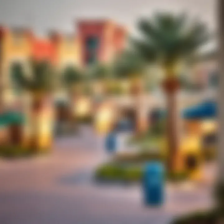 Neighborhood Amenities in Mohammed Bin Zayed City Vibrant neighborhood view highlighting amenities