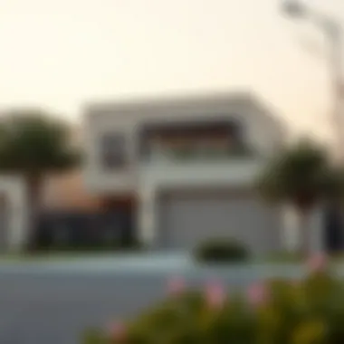Tranquility in Dubai's Semi-Detached Neighborhoods Tranquil setting of a semi-detached house in a Dubai neighborhood